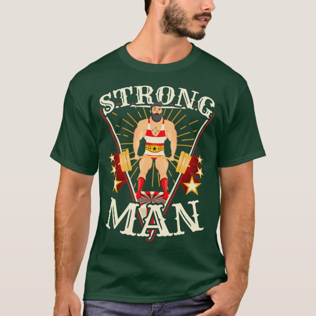 Camisa De Elevação - Vintage Circus Strongman (Frente)
