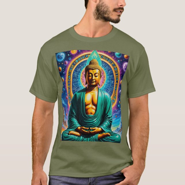 Camisa de Energia Galáctica Buda Zodiac (Frente)