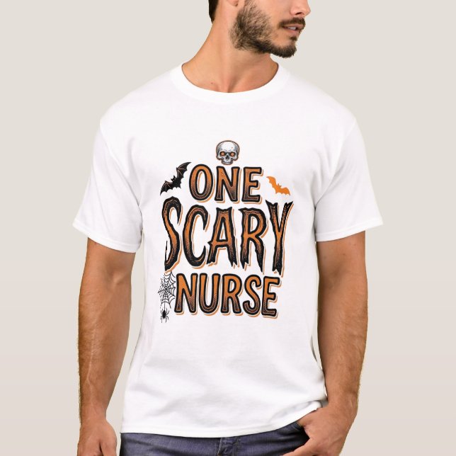 Camisa de Enfermeira Assustadora Vintage de Hallow (Frente)