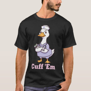 Camisa de Enfermeira Cuff Em Goose Divertido Humor