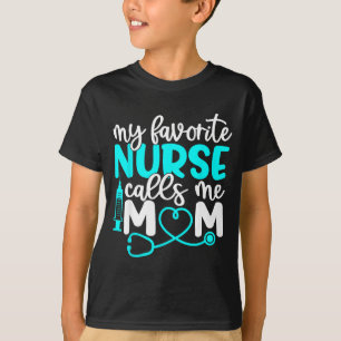 Camisa de enfermeira favorita chama a mamãe fofo d