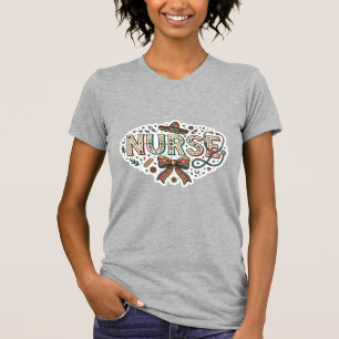 Camisa de Enfermeira Festiva com Desenho de Gravur