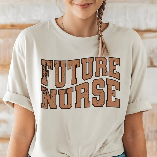 Camisa de enfermeira futura, formando alunos de en (future nurse shirt, graduation gift, nursing student shirt, nurse gift, brown coquette bow, )