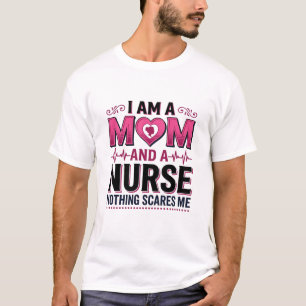 Camisa de Enfermeira Mãe Nada Me Assusta Estampa V