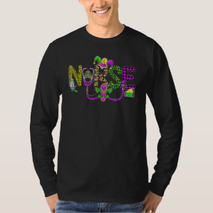 Camisa de Enfermeira Mardi Gras Rn Uti Pós-Anestes