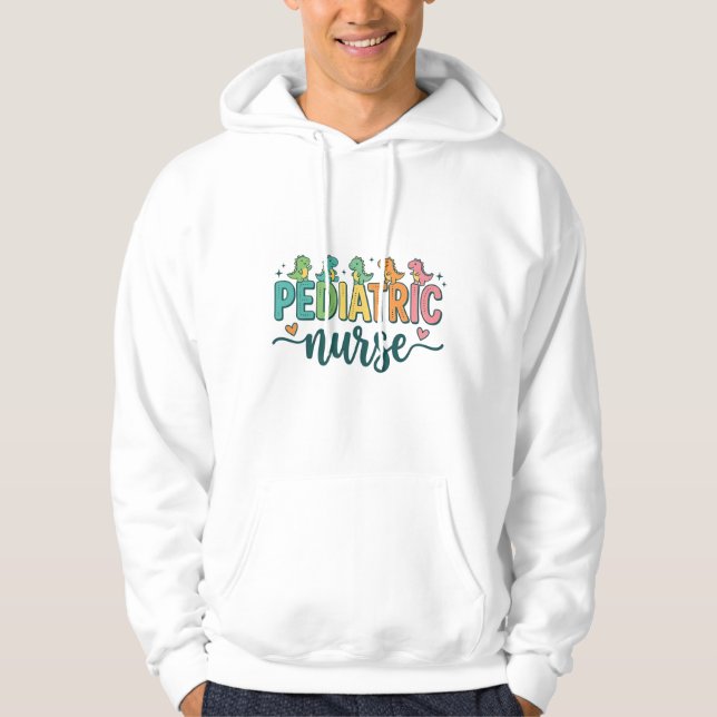 Camisa de Enfermeira Pediátrica com Dinossauro Vin (Frente)
