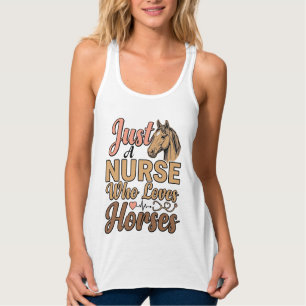 Camisa de Enfermeira que Ama Cavalos com Gravura V