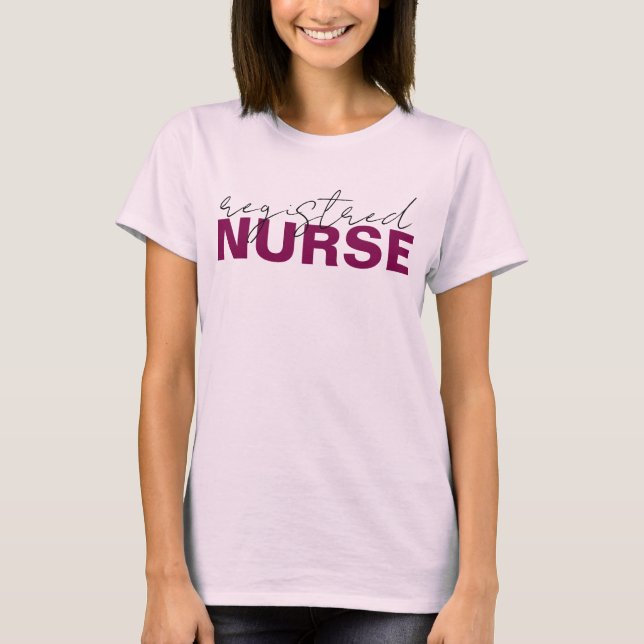 Camisa de Enfermeira Registrada para Mulheres, Cam (Frente)