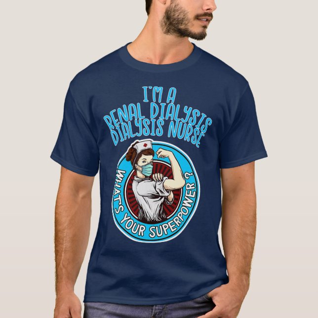 Camisa De Enfermeiro De Diálise Renal Para Mulhere (Frente)