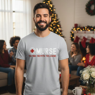 Camisa de Enfermeiro RN 'Murse O Homem O Mito A Le