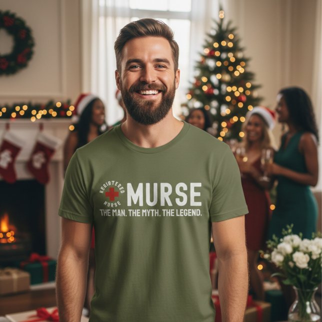 Camisa de Enfermeiro RN 'O Cara O Mito A Lenda' (Murse The Man The Myth The Legend RN Nurse Shirt)