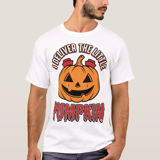 Camisa de entrega de Halloween da enfermeira abóbo (Frente)