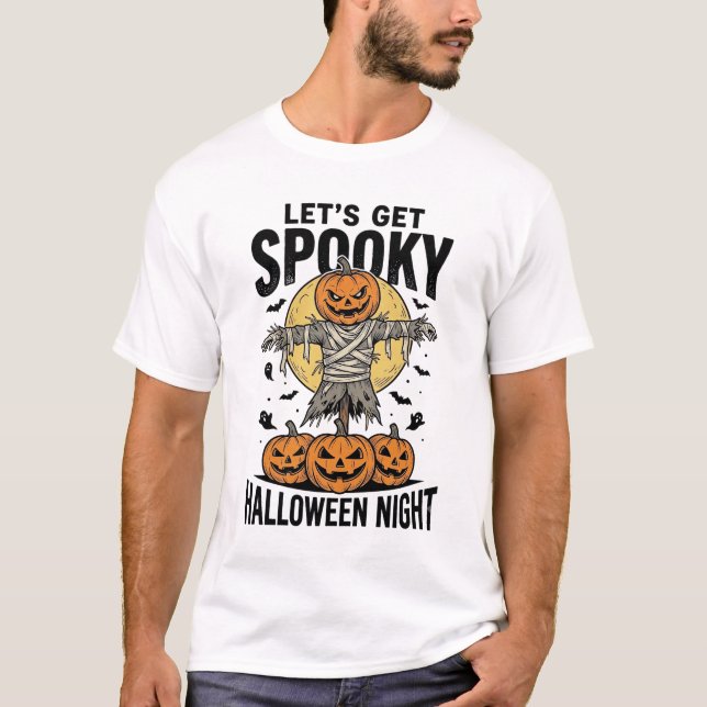Camisa de Espantalho de Abóbora Gráfico de Hallowe (Frente)
