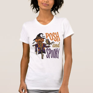 Camisa de Espantalho de Abóbora Gravura Vintage de