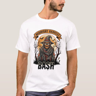 Camisa de Espantalho de Halloween Gravura Vintage