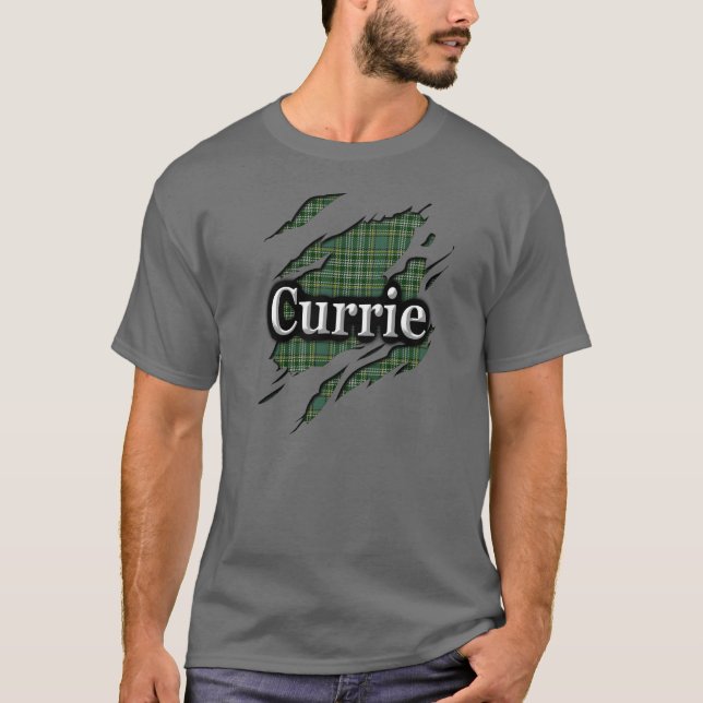 Camisa De Espírito Clã Currie Tartan (Frente)