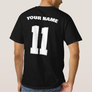 Camisa de Esporte Preta com Nome e Número do Logot