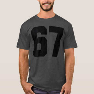 Camisa de esportes número 67 do meme viral da inte