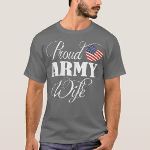 Camisa de Esposa do Exército - Orgulhosa Mulher d