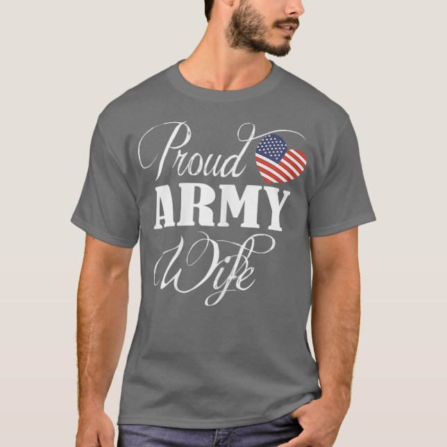 Camisa de Esposa do Exército - Orgulhosa Mulher do (Frente)