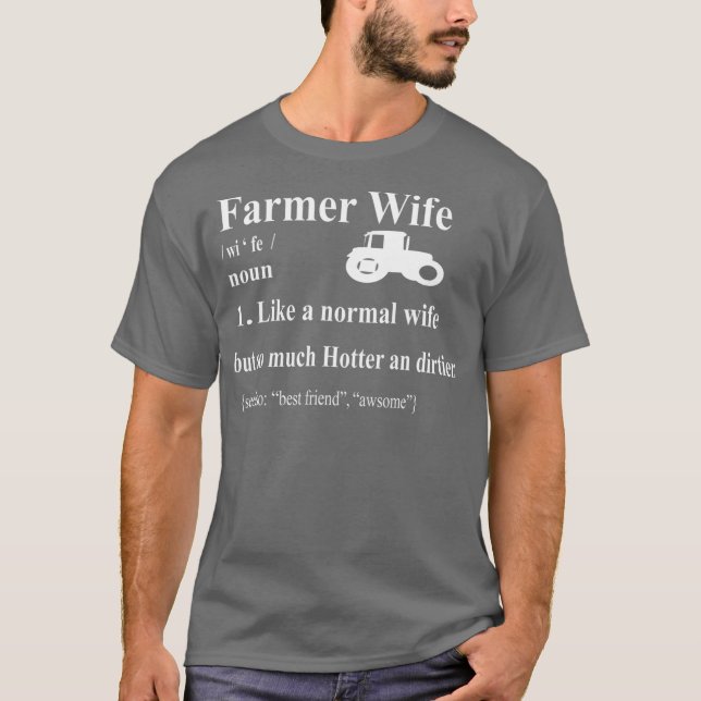 Camisa De Esposa Farmada Para Mulher - Agricultura (Frente)