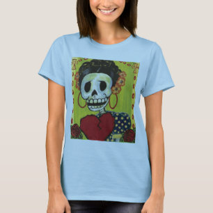 camisa de esqueleto da senhora dos muertos de