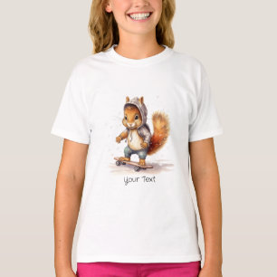 Camisa de esquilo de esquilo com neve