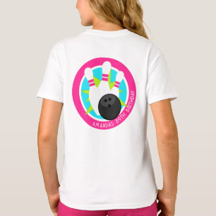 Camisa de eventos de Boliche neon com nome no bols