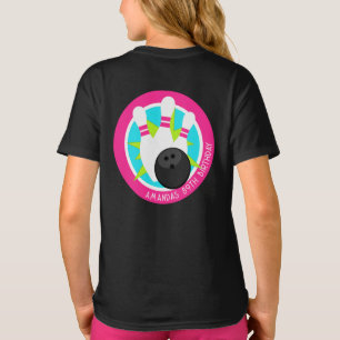 Camisa de eventos de Boliche neon com nome no bols