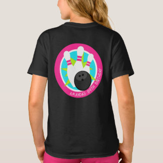 Camisa de eventos de Boliche neon com nome no bols
