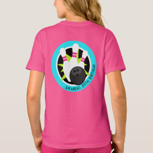 Camisa de eventos de Boliche neon com nome no bols