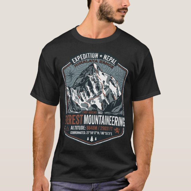 CAMISA DE EXPEDIÇÃO AO EVEREST NEPAL DESIGN DE MON (Frente)
