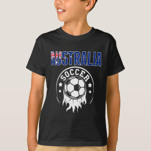 Camisa de Fã de Futebol da Austrália Bandeira Aust