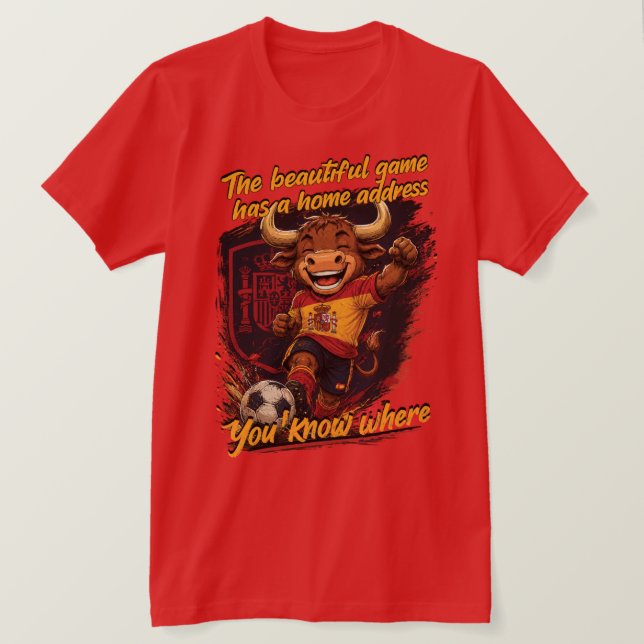 Camisa de Fã de Futebol da Espanha - Jogo Bonito C (Frente do Design)