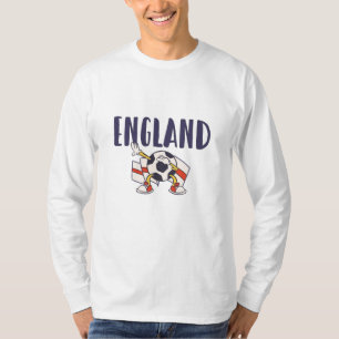 Camisa de Fã de Futebol da Inglaterra Bandeira Ing