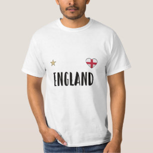 Camisa de Fã de Futebol da Inglaterra Bandeira Ing