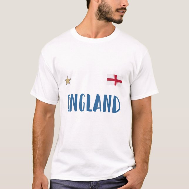 Camisa de Fã de Futebol da Inglaterra Bandeira Ing (Frente)
