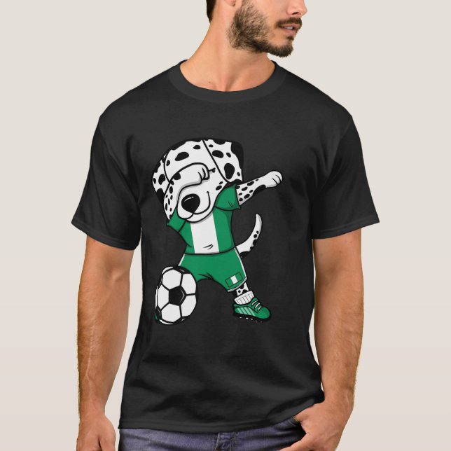 Camisa de Fã de Futebol da Nigéria Dalmatian Dab N (Frente)