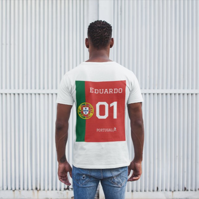 Camisa de Fã de Futebol de Portugal - Nome e Númer (Criador carregado)