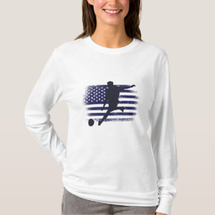 Camisa de Fã de Futebol dos EUA Bandeira Americana