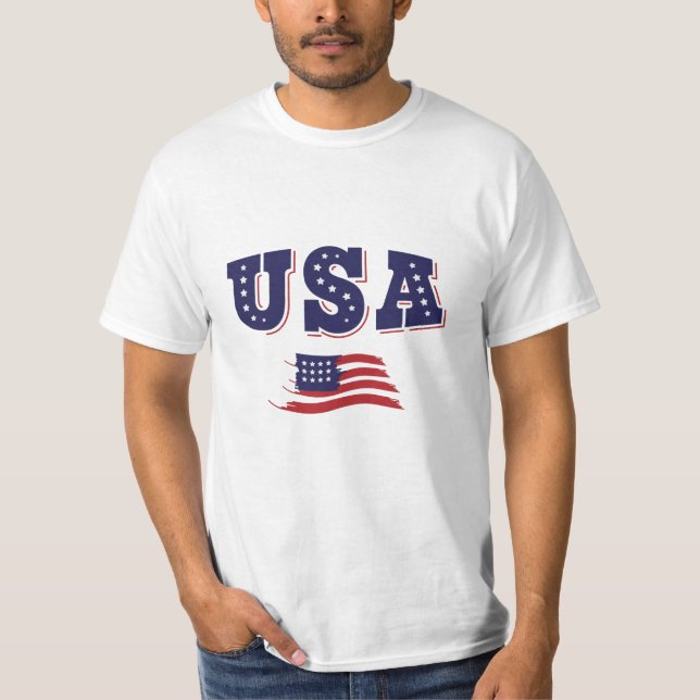 Camisa de Fã de Futebol dos EUA Bandeira Americana (Frente)