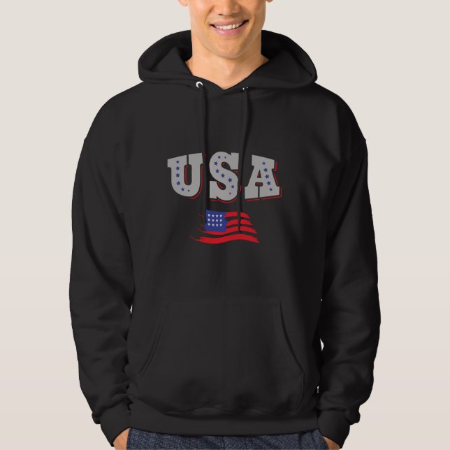 Camisa de Fã de Futebol dos EUA Bandeira Americana (Frente)