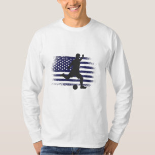Camisa de Fã de Futebol dos EUA Bandeira Americana