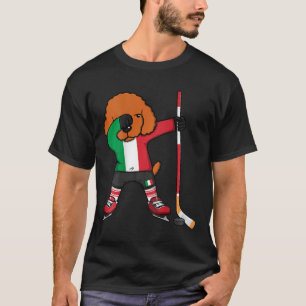 Camisa de Fã de Hockey no Gelo Itália Cachorro Poo