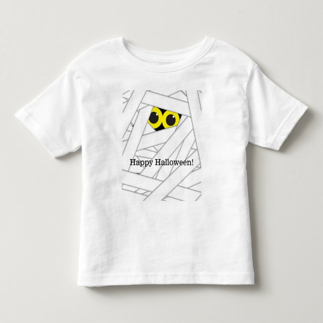 Camisa de Fantasia de Múmia do Halloween com Texto (Frente)