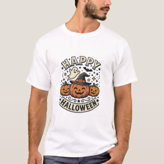 Camisa de Fantasma de Abóbora de Halloween Vintage