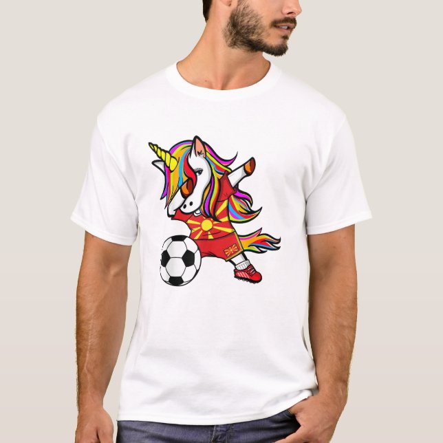 Camisa de Fãs de Futebol da Macedônia Unicórnio Da (Frente)