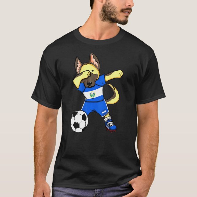 Camisa de Fãs de Futebol do El Salvador com Pastor (Frente)