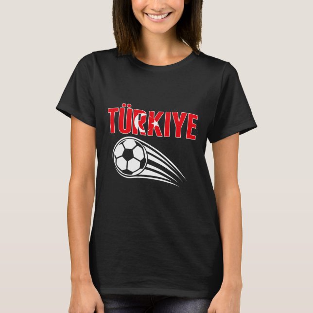 Camisa de Fãs de Futebol Orgulhosos da Turquia - T (Frente)