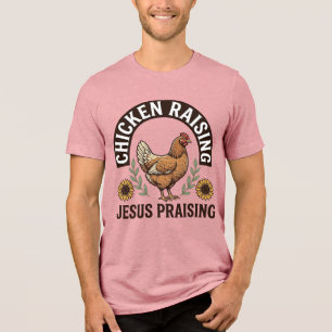 Camisa de Fazenda Vintage de Criação de Frango Lou